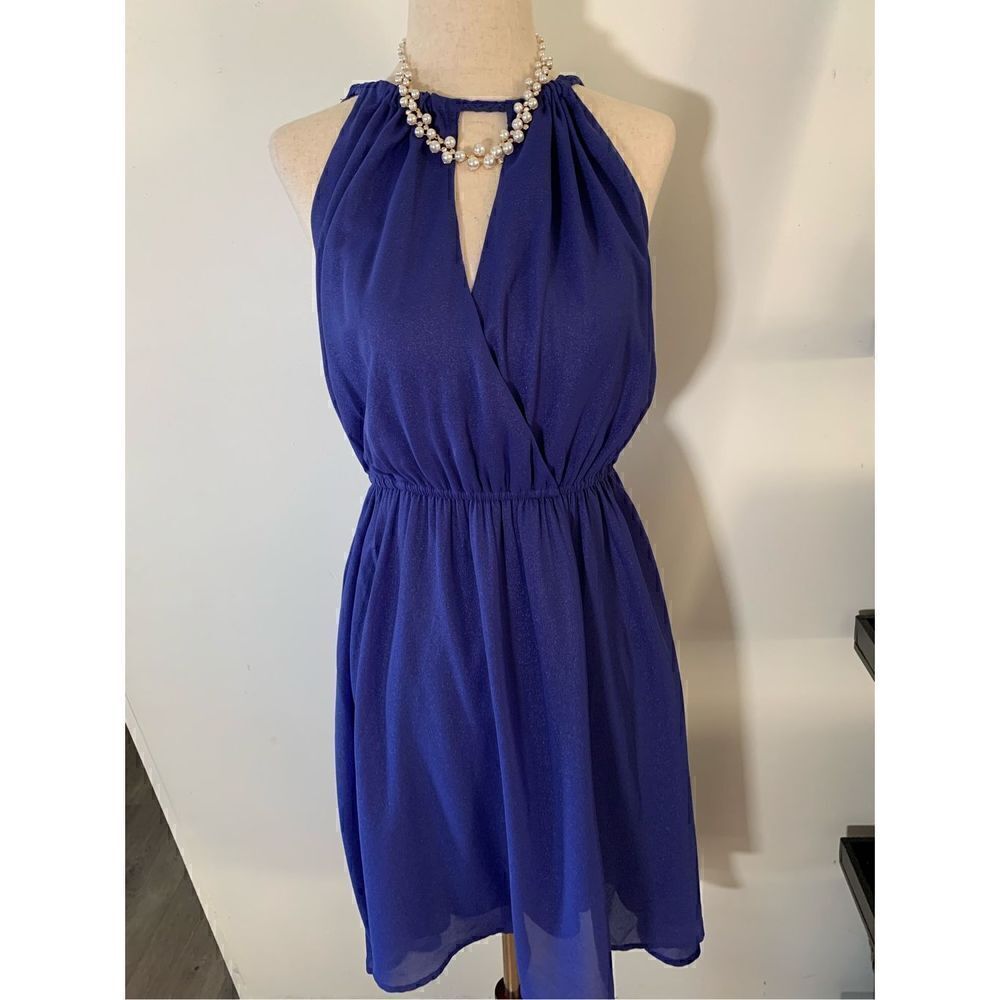Blue hight low dress sparky size small